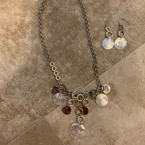 lia sophia necklace and earrings set